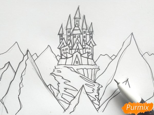 Замок снежной королевы раскраска