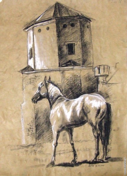 Пейзаж мягкими материалами