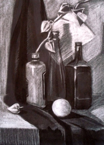 Натюрморт мягким материалом