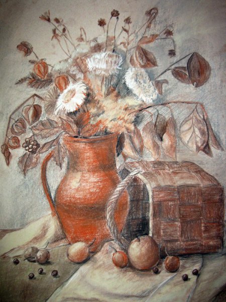 Натюрморт сангиной СХШ