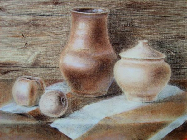 Натюрморт сангиной СХШ