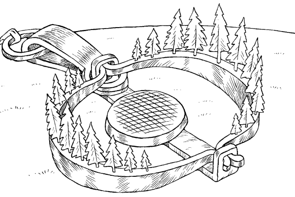Капкан раскраска для детей