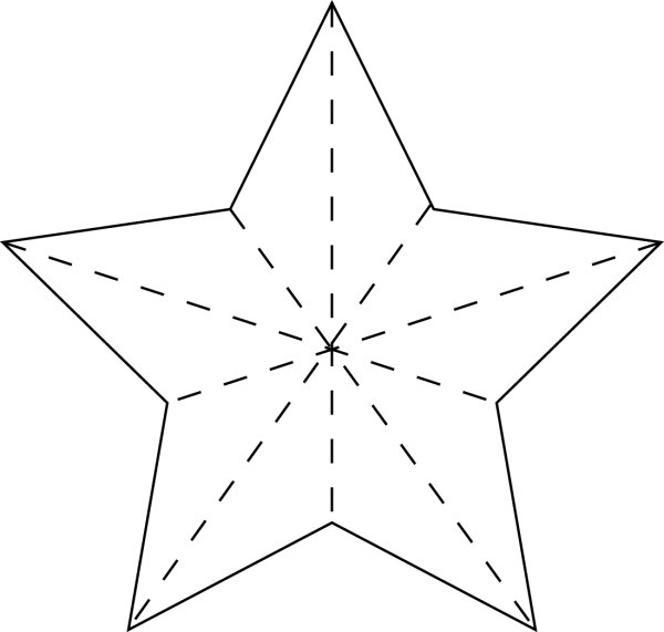 Трафарет для вырезания звезд
