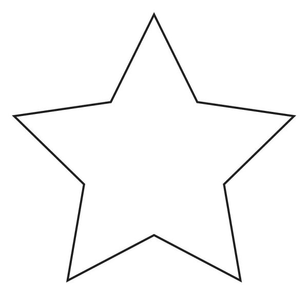 Звезда пятиконечная контур а4