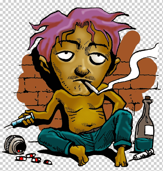 Мультяшный наркоман