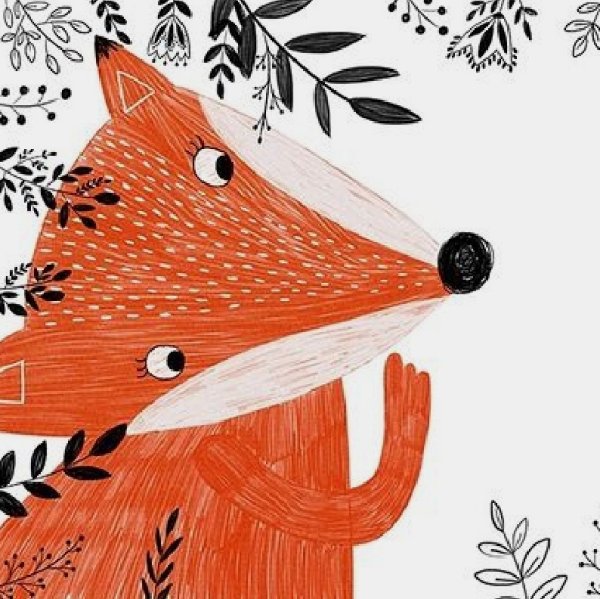 Лиса осень рисунок