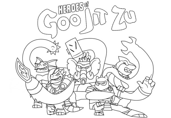 Раскраска герои гуджитцу
