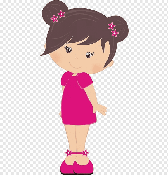 Девочка с куклой на белом фоне