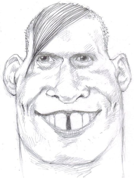 Набросок мультипликационного персонажа