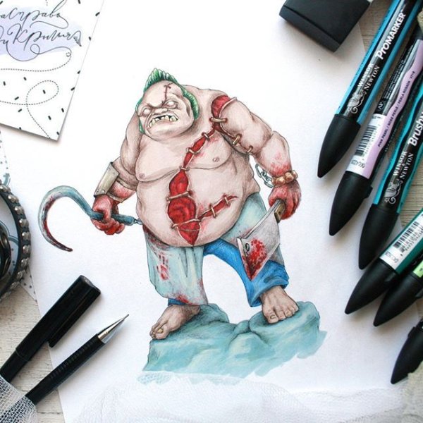 Раскраска дота 2 ПУДЖ