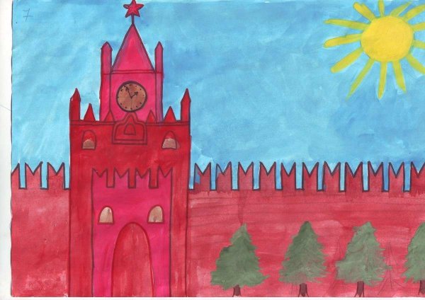 Пластилинография Спасская башня Кремля