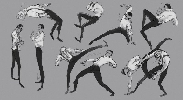 Динамичные позы