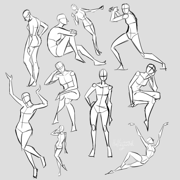 Человек в динамичной позе