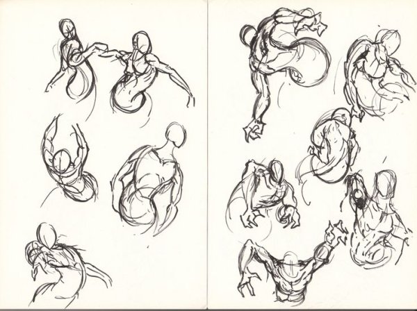 Позы для рисования в динамике