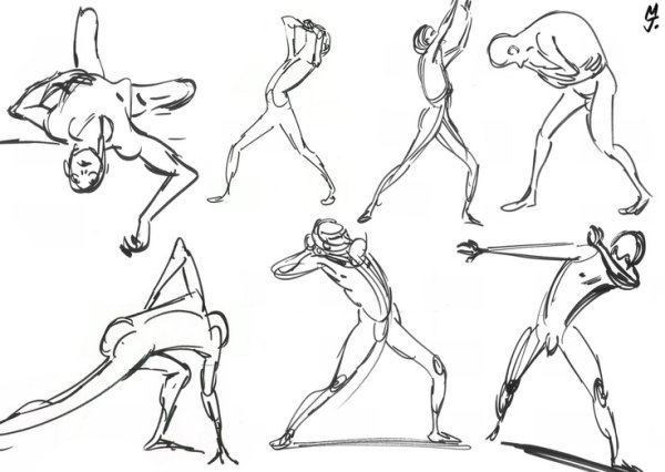 Человек в динамичной позе