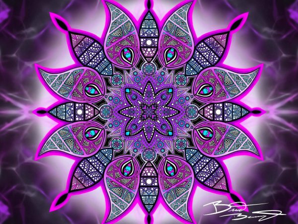 Мандала цветок жизни Фибоначчи