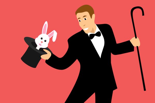 Фокусник мультяшка