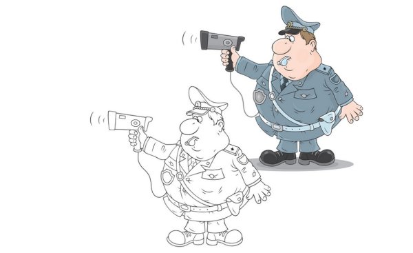 Голова полицейского для светофора