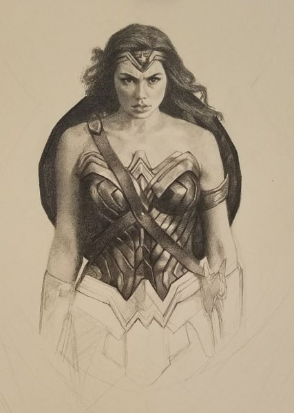 Вандер Вумен рисунок