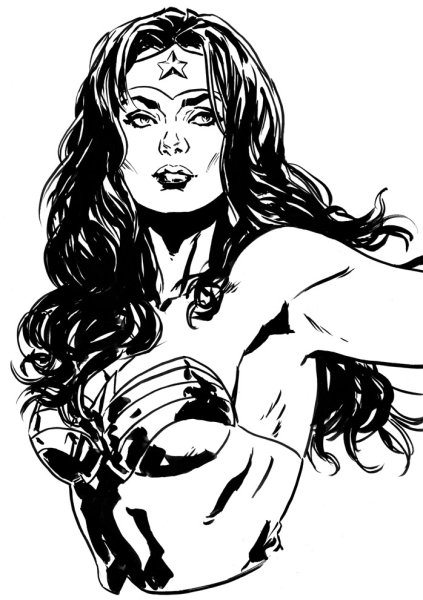 Вандер Вумен арт мультяшный