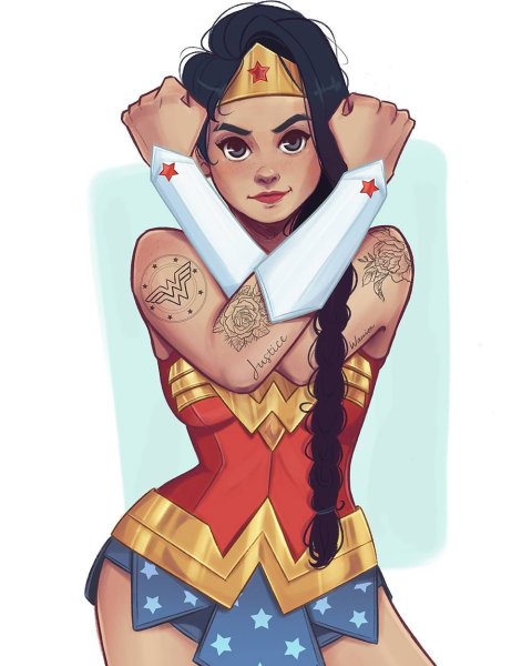 Wonder woman рисунок