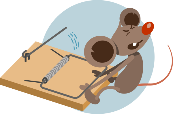 Мышеловка на прозрачном фоне