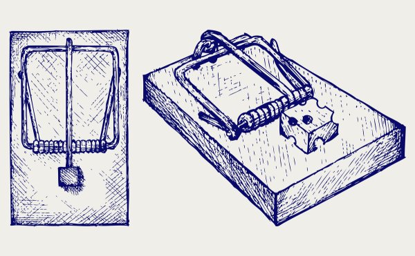 Мышеловка нарисованная