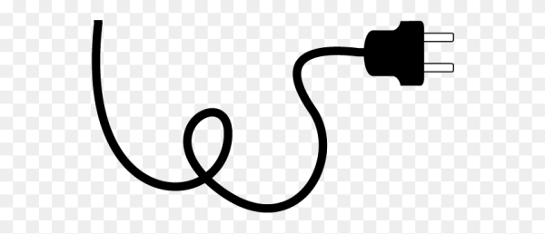 Электрический провод с вилкой вектор