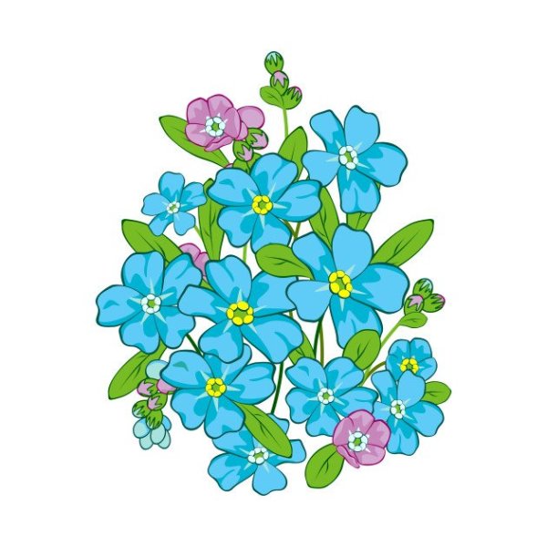 Незабудки стилизованные