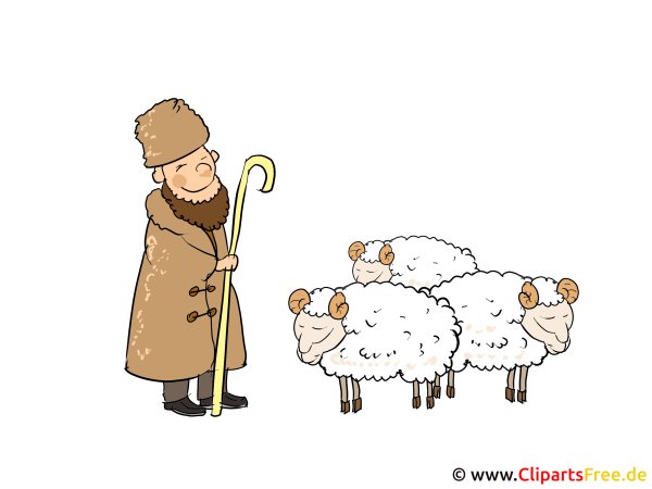 Пастух с овцами