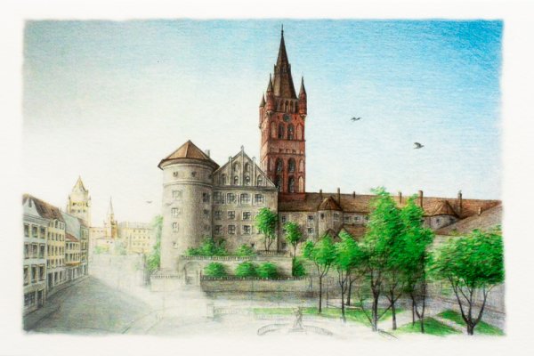 Кенигсберг Калининград акварель