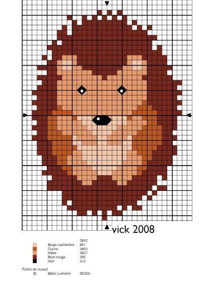 Вышивка крестом ежики схемы