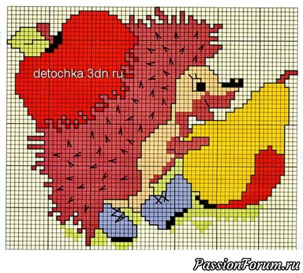 Жаккард ежики схемы