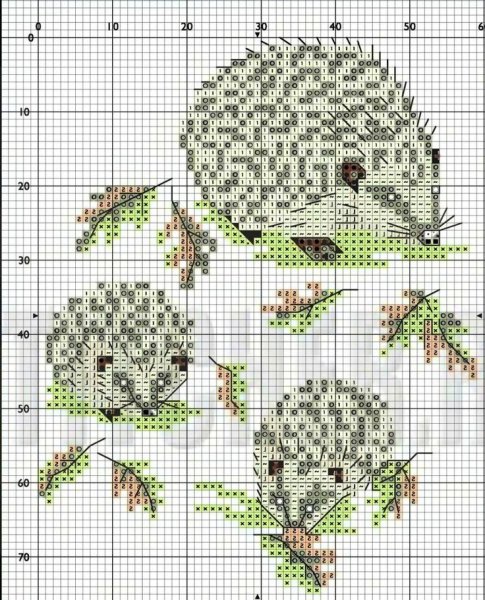 Вышивка Ежик