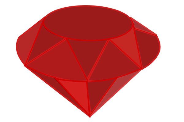 Рубин на прозрачном фоне