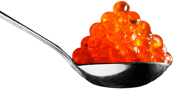 Красная икра ложкой