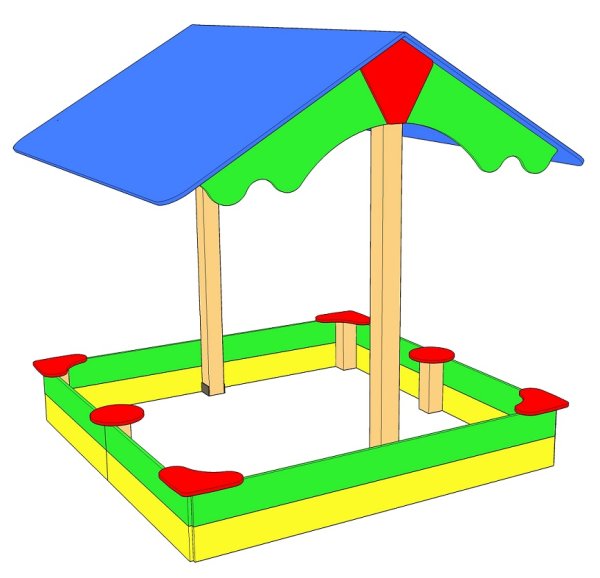 Песочница с навесом