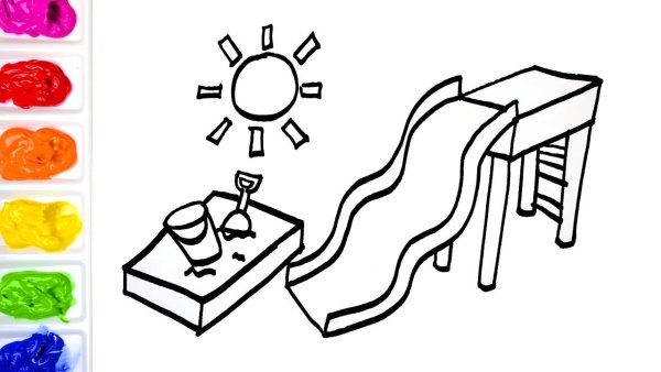 Песочница раскраска