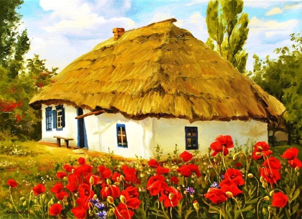 Казачья хата рисунок