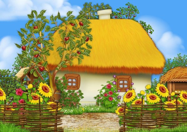 Рисование Кубанская хата