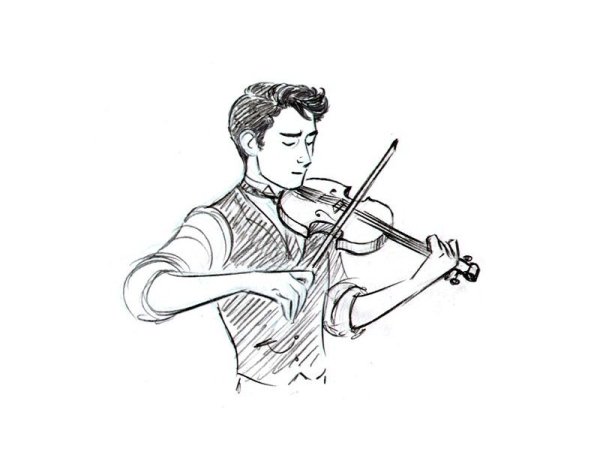 Музыкант рисунок карандашом