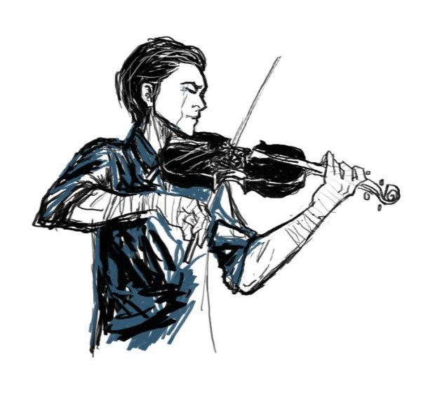 Человек играющий на скрипке референс