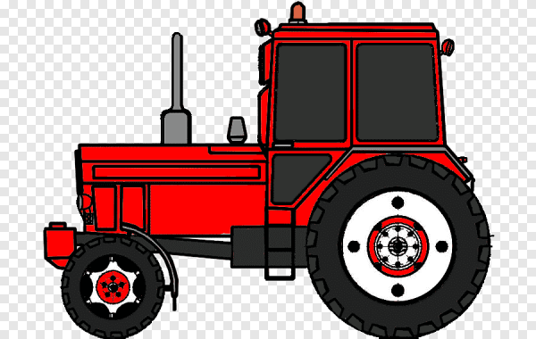 Трактор МТЗ 80 красный сбоку