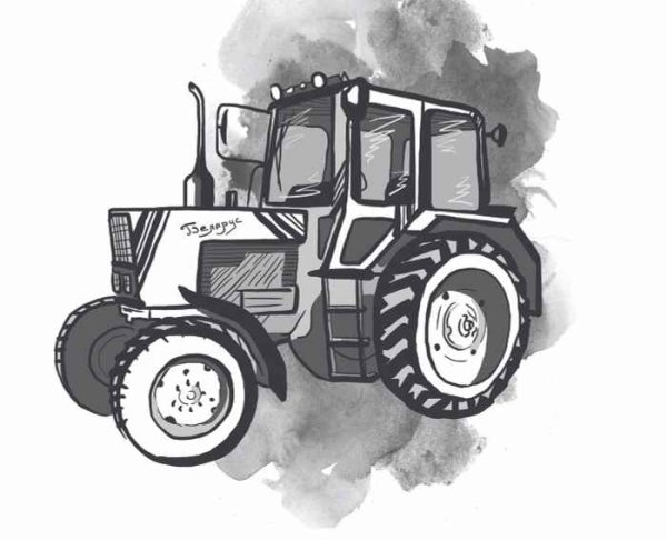 Трактор МТЗ 1221 вектор спереди