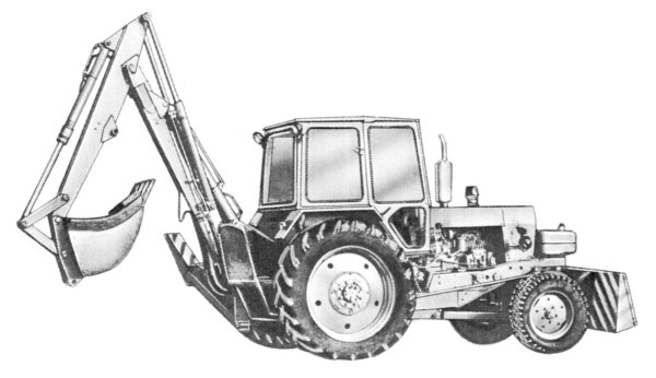Габариты трактора экскаватора ЮМЗ 6