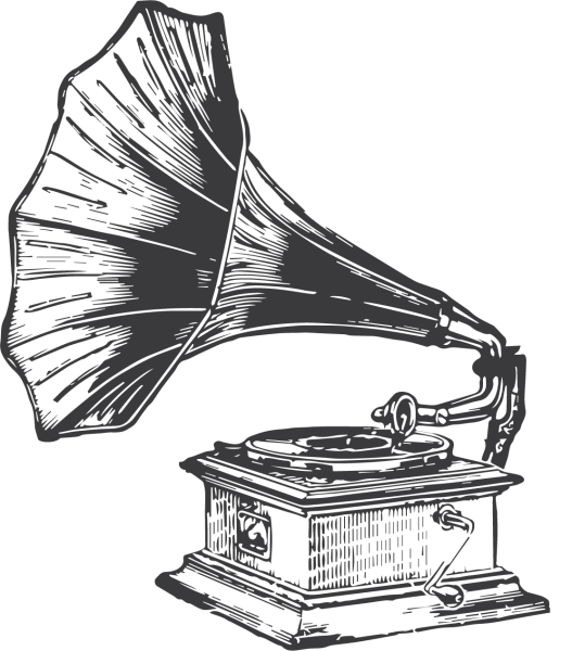 Граммофон нарисованный