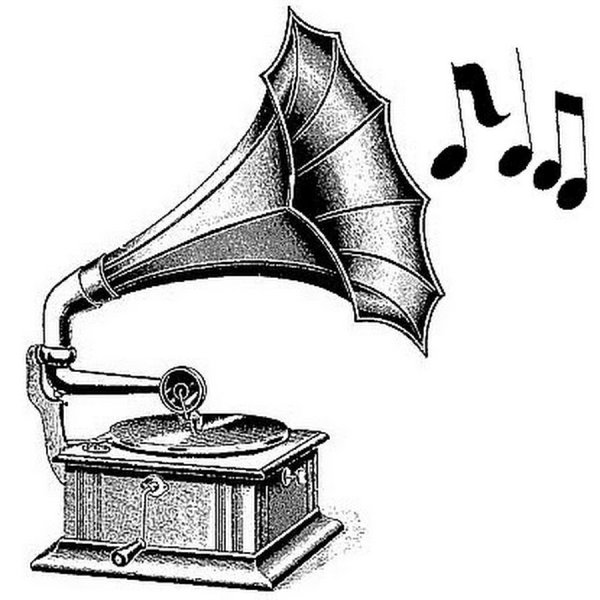 Граммофон на прозрачном фоне