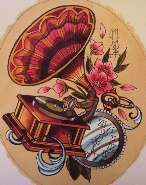 Дети с патефоном