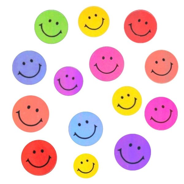 Фон с радужными смайлами