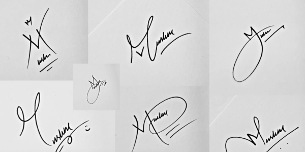 Корейская роспись подпись